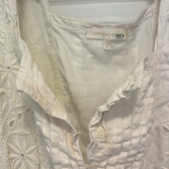 LoveShackFancy Tomasina unicorn dress puff sleeve eyelet love shack fancy large - Picture 3 of 11